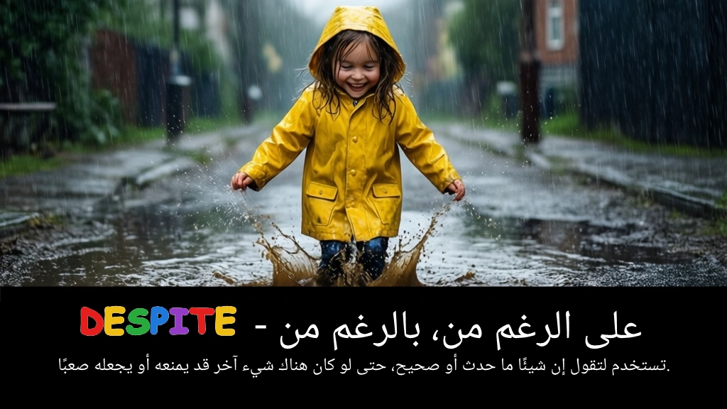 Arabic Illustration for despite